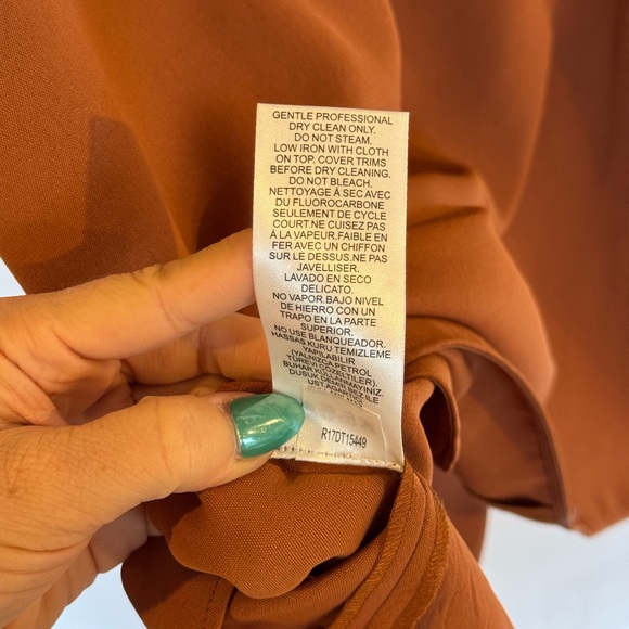 Tibi Rust Dress with Lace-Up Detail - Picture 13 of 13